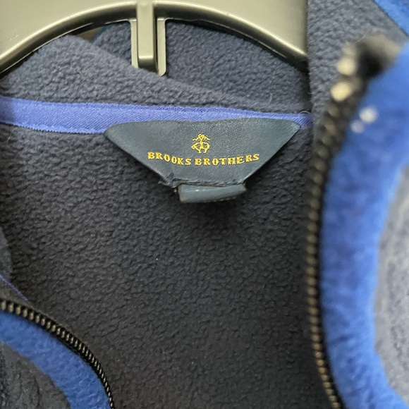 Brooks Brothers men's small Blue and Black Fleece Vest - Picture 2 of 3